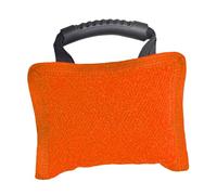LeeQinersw Almohada Mordedor Perro con Asa Funcional Cojín Resistencia Accesorio Entrenamiento Robusto Pad Interactivo en Poliéster Fácil de Limpiar, Naranja