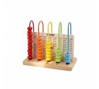 LeeQinersw Aritmético Educativo en Madera Natural Filas de Multicolores y Tablero de Fórmulas Matemáticas Adecuado para Niños Pequeños Ayuda Escolar Aprendizaje Sensorial y Enseñanza en el Hogar
