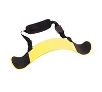 LeeQinersw Arm Aislador de Biceps Entrenador de Brazos Placa Contorneada Correas Ajustables Almohadilla para Brazo Aleación de Aluminio Adecuado para Gimnasio, Amarillo