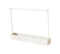 LeeQinersw Badminton Racket Rack Exhibidor de Raquetas de Tenis y Bádminton con Estante Metálico Espacio para Pelotas y Bandas Fácil Montaje Adecuado para, Blanco