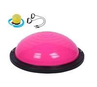 LeeQinersw Balance Ball Hemisférico de Entrenamiento Pelota Fitness Pilates Anti Resbalones Material PVC Y PP Robusto Adecuado para Rutinas Deportivas de, Rosa