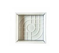 LeeQinersw Baldosa de Pavimento de Hormigón Molde Plantilla Adoquinada Patrón Español Polipropileno Reforzado y Fácil de Limpiar para Jardín Patio Veredas, Blanco, 30x30x5cm