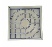LeeQinersw Baldosa de Pavimento de Hormigón Molde Plantilla Adoquinada Patrón Español Polipropileno Reforzado y Fácil de Limpiar para Jardín Patio Veredas, Blanco, 40x40x5cm