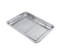 LeeQinersw Bandeja de Horno con Rejilla para Bandeja de Cocina Multiusos con Rejilla de Acero Inoxidable Fácil Limpieza Adecuada para Panadería, tal como se describe, 45cmx35cmx48cm