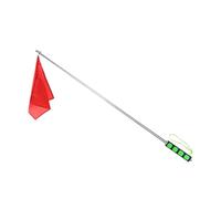 LeeQinersw Bandera de Entrenamiento Ecuestre con Asta Plegable Y Bandera de Tela Fuerte Instrumento para Ejercicios de Pista Manejo Equino Actividades de Señaliz, Mango Verde
