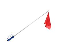 LeeQinersw Bandera de Entrenamiento Ecuestre con Asta Plegable Y Bandera de Tela Fuerte Instrumento para Ejercicios de Pista Manejo Equino Actividades de Señaliz, Mango Azul