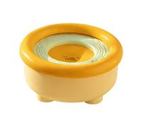 LeeQinersw Bebedero para Perros Cuenco de Agua Mascotas Alimentador Antisalpicaduras Tazón Estable de Material PP con Regulación Flotante de Flujo, Naranja Verde