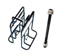 LeeQinersw Bike Front Rack de Aluminio para Bicicletas Soporte Frontal para Alforjas Capacidad Ampliada Montaje Rápido Adecuado para Expediciones Desplaz, con Eje