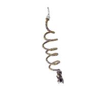 LeeQinersw Bird Spiral Rope Perch con Cuerda Natural de Algodón Facilita Escalada Perchero Columpio Divertido Y Accesorio Flexible para Jaulas Apto para Budgerig, Vistoso