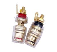LeeQinersw Bornes de conexión para Altavoces, Conectores de Cobre, Conectores Banana de latón aislados, Cubierta Transparente de 4 mm para amplificadores,