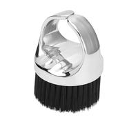 LeeQinersw Brocha de Afeitado para Barba Cepillo para Limpiar Rostro Cepillo de Cuello Profesional Cerdas Suaves Mango Anillo Adecuada para Salón de Belleza Barb, Argén