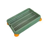 LeeQinersw Bunny Litter Tray Toilet para Mascotas Pequeñas con Base de Malla Suave Caja de Arena de Esquina Bandeja para Jaula Material Resistente Adecuado para, L, Verde