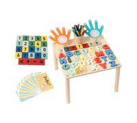 LeeQinersw Busy Board Juguete Sensorial de Madera Mesa de Actividad Matemática Tablero de Números para Aprendizaje Adecuado para Niños Regalo Escolar Cumpleaños, Tablero de Letras