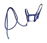 LeeQinersw Cabestro para Caballo con Rienda Arnés de Nylon Suave Equipo de Horsemanship para Accesorio Seguro para Entrenamiento Y Conducción Adecuado Pa, Azul