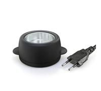 LeeQinersw Calentador Barras Pegamento con Olla Fundidora Compacta para Adhesivos y Selladores con Cuerpo Plastico Negro y Pestañas Laterales para Manejo Seguro