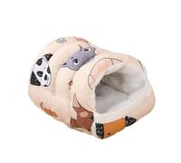 LeeQinersw Cama Cueva para Mascotas Casa Portátil Semiencerrada Cueva de Felpa Compacta Accesorios Adecuados para Gatos Y Perros Interiores Viajes Regalo Decorac, Style B, M