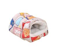 LeeQinersw Cama Cueva para Mascotas Casa Portátil Semiencerrada Cueva de Felpa Compacta Accesorios Adecuados para Gatos Y Perros Interiores Viajes Regalo Decorac, Style a, L