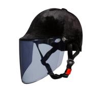 LeeQinersw Casco Ecuestre Ajustable para Montar con de de Barbilla Forro Suave Y Removible Material Liviano Transpirable Adecuado Par, Lentes Color Té