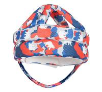 LeeQinersw Casco Protector para Bebé Protector de Cabeza para Niños Gorra de Seguridad Sombrero Acolchado de Malla Suave Y Esponja Gruesa Adecuado para Infantes, Rojo Azul Blanco