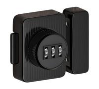 LeeQinersw Cerradura de Combinación Giratoria Cerradura de Cajón Pestillo de para Puertas Cerradura para Portón Y Buzón con Instalación Sencilla Adecua, Negro