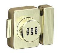 LeeQinersw Cerradura de Combinación Giratoria Cerradura de Cajón Pestillo de para Puertas Cerradura para Portón Y Buzón con Instalación Sencilla Adecua, Oro