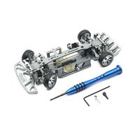 LeeQinersw Chasis Eléctrico para Coche RC Bastidor Estructura Marco Bastidor de Aluminio Ajustable con Estabilidad para Alta Velocidad en Interior Compatible con, Titanio