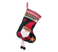 LeeQinersw Christmas Stocking Ornamento Colgante de Poliéster Lavable con Anilla Robusta Diseñado para Uso Interior Y Exterior Decoración de Á, Papá Noel