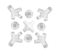 LeeQinersw Conector Pieza Tienda Conector Tubo Marco PVC Resistencia Intubación Adecuado para Jardín Invernadero Bricolaje Almacenamiento, 9 Piezas