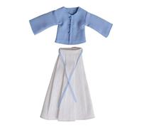 LeeQinersw Conjunto Falda de Caballo para Muñeca Accesorios de Muñeca Estilo Mamianqun Clásico Abrigo Y Falda Tradicional Detallada Suave Adecua, Abrigo Azul