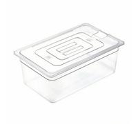 LeeQinersw Contenedor Sous Cocción Al Vacío Tapa | Resistencia Térmica Extrema, Diseño Transparente, Cubeta Policarbonato con Tapa, para Cocina, Cocineros, 25L