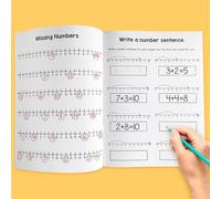 LeeQinersw Cuaderno de Ejercicios de Matemáticas: Suma Y Resta para Niños de 4 a 7 años, Grados K-2