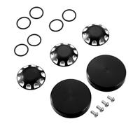 LeeQinersw Cubierta de Eje de Vehículo Tapa Guardapolvo Protector Aro Rodamiento Aluminio CNC con Cúpula Ajustada y Kit de Fijación Adecuado para Motos de Calle