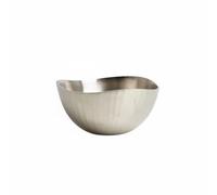 LeeQinersw Cuenco Decorativo de Almacenamiento Cuenco Bandeja Centro de Mesa Frutero de Metal de Aluminio con Estilo Simple y Elegante Adecuado para Sala de Estar Comedor Cafetería, Silver, S