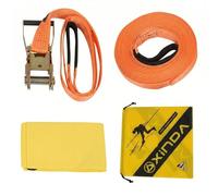 LeeQinersw Cuerda de Equilibrio Slackline Kit de Entrenamiento Infantil Juego de Coordinación Línea de Balanceo Ajustable con Correas y Anclajes Segura Adecuada, 10m