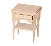 LeeQinersw de Noche para Casa de Muñecas a Escala 1:12, Diorama, Mesa Auxiliar de Madera.