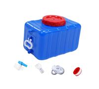 LeeQinersw Depósito de Agua Portátil con Barril Horizontal Recipiente de Agua para Bebidas de Gran Capacidad Tanque Resistente con Válvula Y Tubo Hecho en PP Seg, 25l