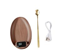 LeeQinersw Electrónica de Té Compacta con Cuchara Digital para Café y Alimentos Precisión Profesional Accesorio Ligero Recargable con USB, MarrÓn, Individual