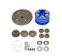 LeeQinersw Engranaje Diferencial Juego RC Coche 39 Dientes Piñón Corona Carcasa Aleación Robusta con Tornillería Acople y Tracción Consistente Adecuado para Reparación Ocio Modelismo, Azul