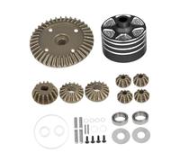 LeeQinersw Engranaje Diferencial RC Juego de Corona Y Piñones con Caja Repuestos Auto de Transmisión Aleación Reforzada Encaje Diámet, Negro