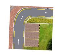 LeeQinersw Escena de Carretera Etiqueta para Parking 1/64 Visualización de Vehículo Miniatura Herramienta Didáctica Material Papel Y PP Adecuada para Práctica Ur, 25x25cm
