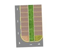 LeeQinersw Escena de Carretera Etiqueta para Parking 1/64 Visualización de Vehículo Miniatura Herramienta Didáctica Material Papel Y PP Adecuada para Práctica Ur, 25x40cm