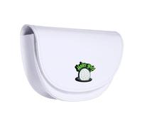 LeeQinersw Estuche Golf Rangefinder Bolsa Portátil de PU para Telémetro de Golf Funda Protectora Organizador de Bolas Y Accesorios Resistente Adecuada para Adult, Blanco