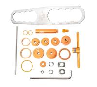 LeeQinersw Extractor de Eje de Bicicleta Juego Herramienta de Rodamientos Desmontador de Pedalier Llave Aleación de Aluminio y Acero Compatible con Cazoletas, Without Box
