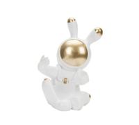 LeeQinersw Figura Conejo Conejo Cohete Neutro y Dorado Figura Resina con s Dorados Elegante Adorno corativo para Escritorio, Recibidor, Estante Conejo Vino