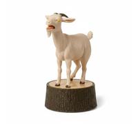 LeeQinersw Figura de Cabra Coleccionable Libro Miniatura Animal Expresión Divertida Hecho de Papel y Plástico Detalle Memorable Adecuado para Coleccionistas Decoración en el Hogar Escritorio, Blanco