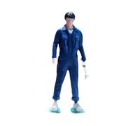LeeQinersw Figura Miniatura Escultura Mecánico Automóvil Figura Miniatura Resina Accesorio Realista Ornamental Adecuada para Decoración Escritorio Taller, Hombre de Pie 2.8 Cm