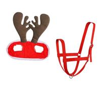 LeeQinersw Gorro de Papá Noel para Caballo, Accesorios Ecuestres Y Riendas, Disfraz Holgado para Mascota