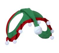 LeeQinersw Gorro de Papá Noel para Caballo - Gorro Navideño Ecuestre de Felpa - Correa Ajustable - Decoración Fiestas, Fotos Navideñas, Eventos Invernales