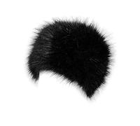 LeeQinersw Gorro Invierno de Peluche Sintético para Mujeres Y Hombres Gorro Cossack Gorro Grueso Cálido Gorro Esquí con Adecuado para en Biciclet, negro
