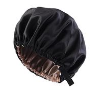 LeeQinersw Gorro para Dormir Mujer Gorro Ajustable Doble Capa Elástico Suave Seda Transpirable Apropiado para Dormir Ducha Hogar Cuidado Personal